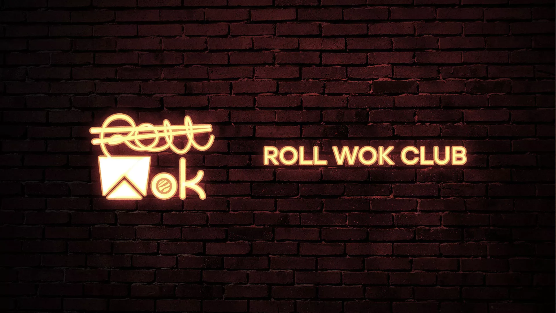 Разработка логотипа суши-бара «Roll Wok Club» в Боровске