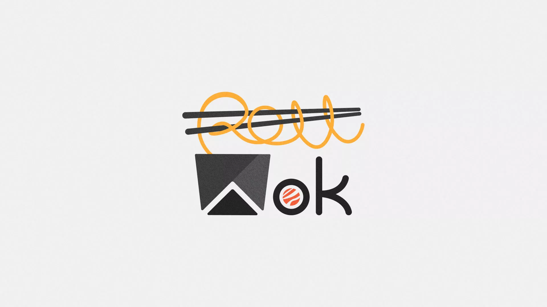 Разработка логотипа суши-бара «Roll Wok Club» в Боровске