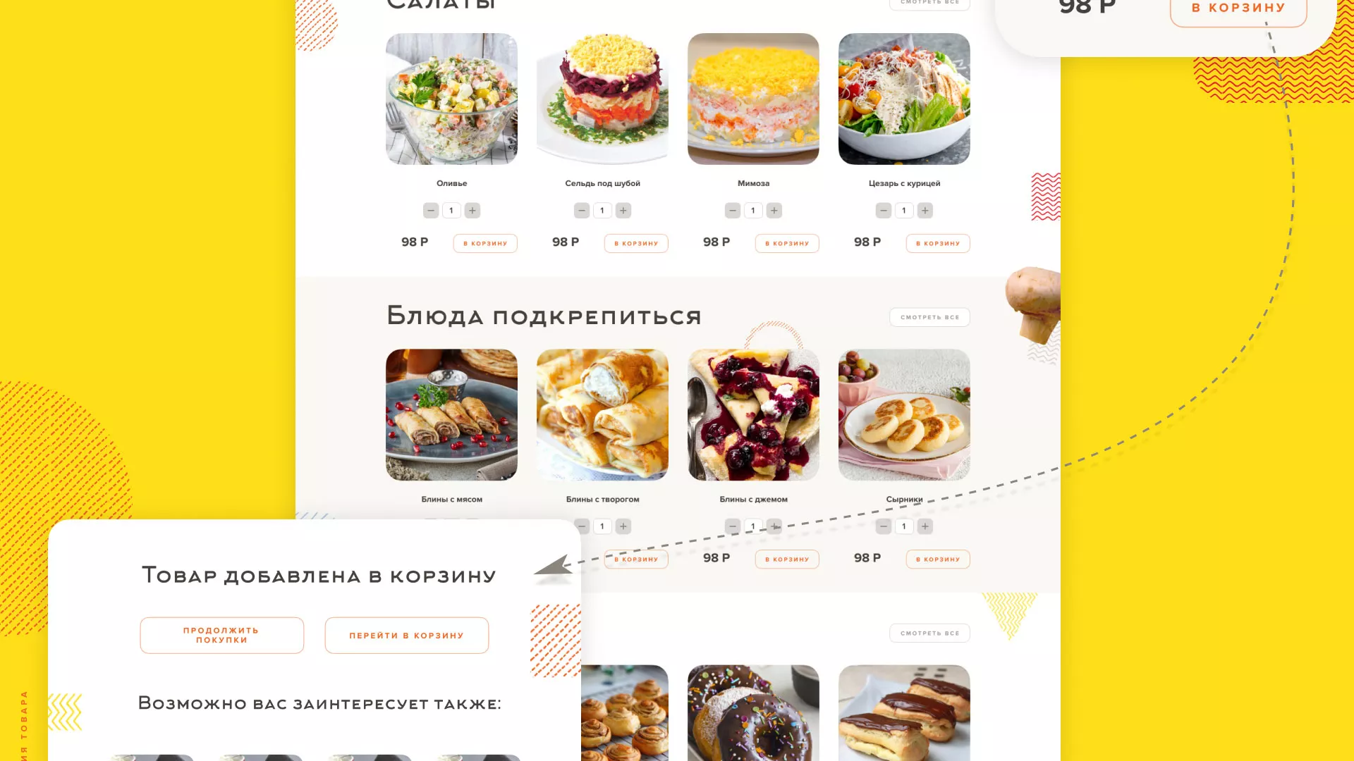 Разработка сайта кафе-столовой «Суп-Мясо-Салат» в Боровске